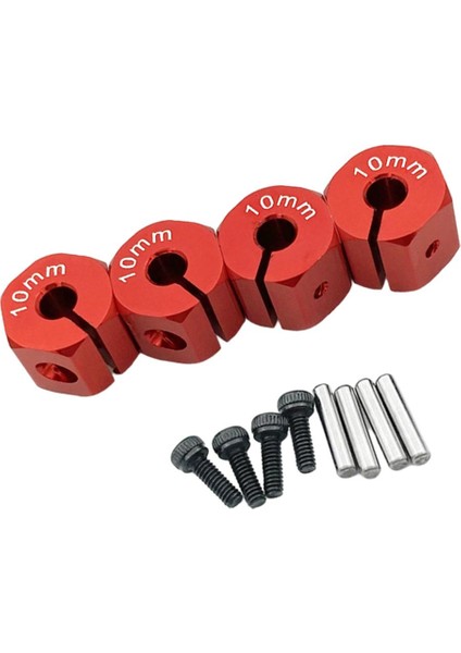 SCX10 CC01 Için 4 1/10 Hex Tekerlek Hub'ları Set Wraith 90027 90034 Off Road Araba 10MM Kırmızı (Yurt Dışından) fırsatları