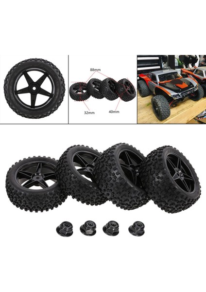 Rc 1/10 Lastik Lastikler Süper Yumuşak Tekerlek Jant Hpı Tırmanma Paletli Parçalar Için A (Yurt Dışından) modelleri