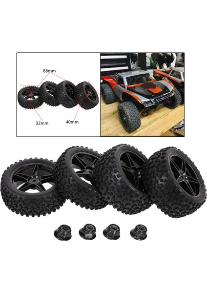 Rc 1/10 Lastik Lastikler Süper Yumuşak Tekerlek Jant Hpı Tırmanma Paletli Parçalar Için A (Yurt Dışından) indirimleri