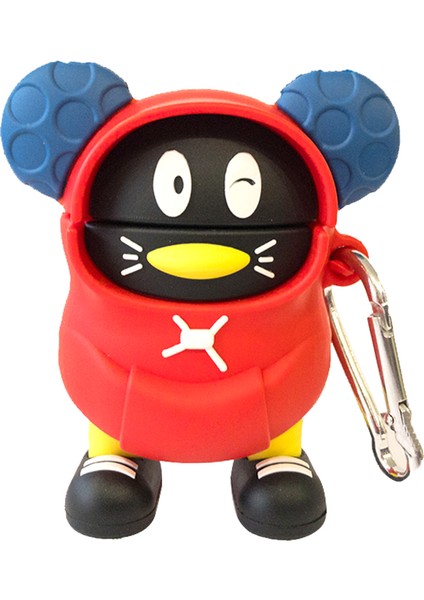 Airpods 1-2 Uyumlu Kılıf Mini Masked Kırmızı