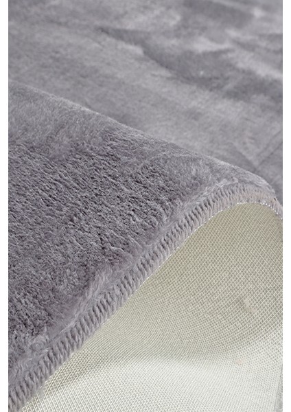 Peluş Post Kaymaz Taban Yolluk Halı Antrasit modelleri