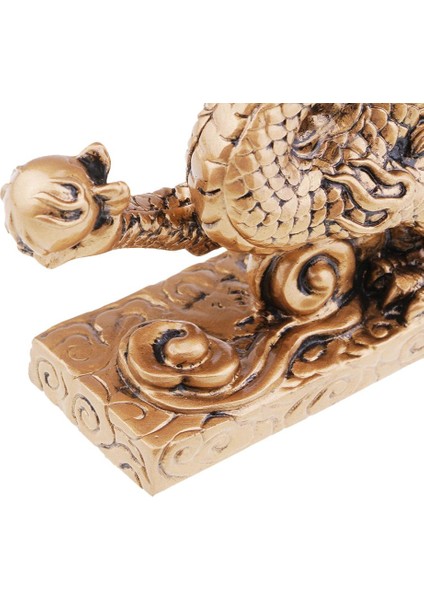 Ejderha Heykeli Şanslı Figürinler Masa Dekorasyonu Heykeli Ev Dekor Koleksiyon 15 x 3.5 x 9 cm (Yurt Dışından)