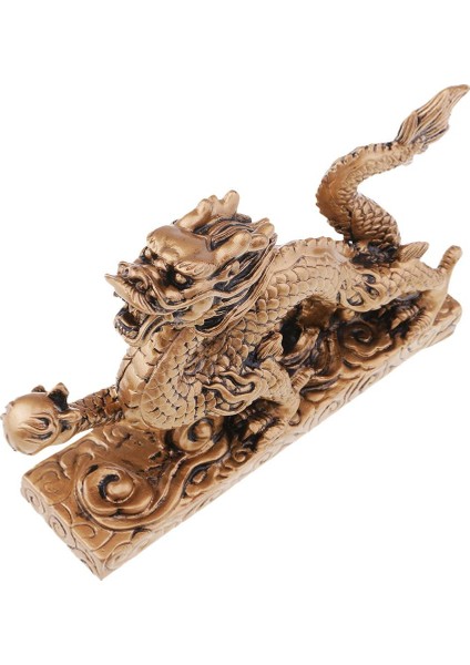 Ejderha Heykeli Şanslı Figürinler Masa Dekorasyonu Heykeli Ev Dekor Koleksiyon 15 x 3.5 x 9 cm (Yurt Dışından)