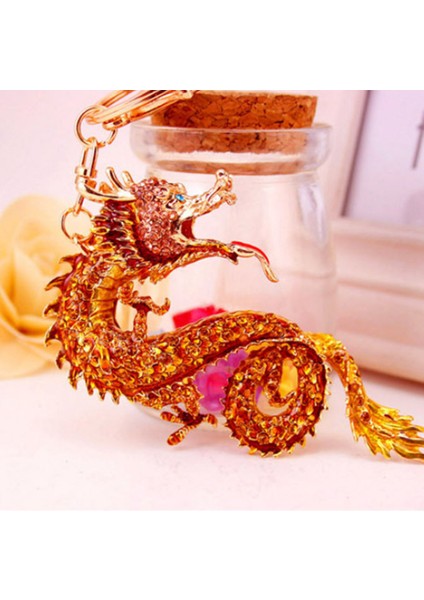 Çin Ejderha Anahtarlık Rhinestone Çanta Anahtarlık Unisex Yeni Yıl Hediye (Yurt Dışından) fiyatları