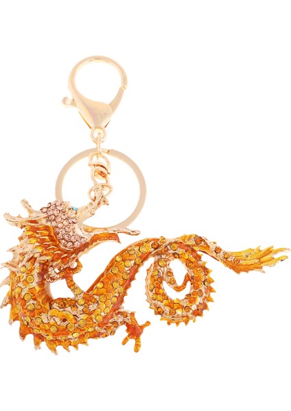 Çin Ejderha Anahtarlık Rhinestone Çanta Anahtarlık Unisex Yeni Yıl Hediye (Yurt Dışından) indirimleri