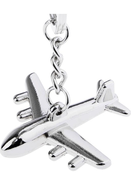 Cilalı Gümüş Uçak Uçak Anahtarlık Düzlem Model Metal Charms Anahtarlık (Yurt Dışından) modelleri