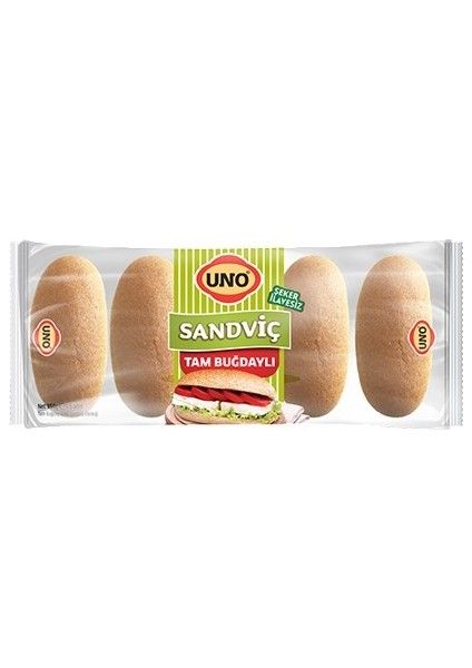 Uno Tam Buğdaylı Sandviç Ekmeği 5'li (350 G)