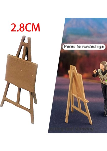 1/64 Minyatür Şövale Dollhouse Dekorasyon Yağlıboya Şövale Ekran Şövale Kahverengi (Yurt Dışından)