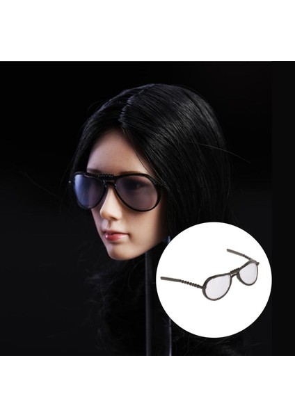 1: 6 Klasik Moda Güneş Gözlüğü 12 '' Aksiyon Figürleri Erkek ve Kadın Kostüm F02 Siyah (Yurt Dışından)