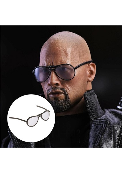 1: 6 Klasik Moda Güneş Gözlüğü 12 '' Aksiyon Figürleri Erkek ve Kadın Kostüm F02 Siyah (Yurt Dışından)