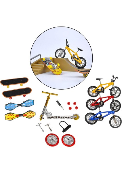 Parmak Oyuncaklar Set 1:18 Aksesuarları Ile Kaykay Bisiklet Scooter Salıncak Kurulu (Yurt Dışından) indirimleri