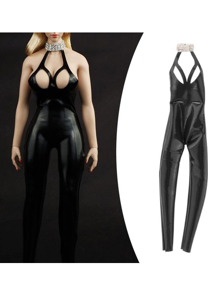 1/6 Ölçekli Kadın Tulumlar Bezi Uyar 12 Inç Action Figure Vücut Moda Siyah (Yurt Dışından)