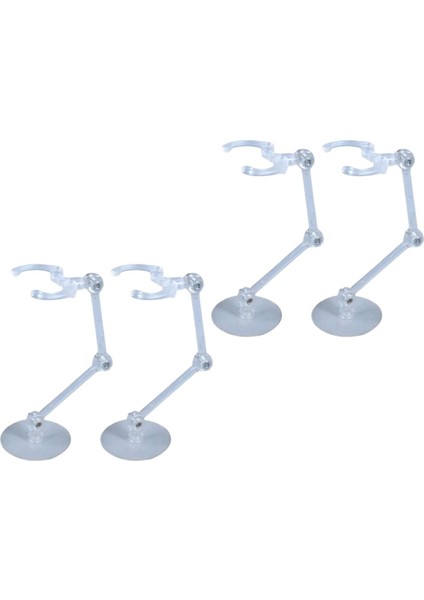 4x Temizle Bebek Modeli Destek Standı Action Figure Standı 1/144 Oyuncak Hg / Rg / Sd Beyaz (Yurt Dışından)