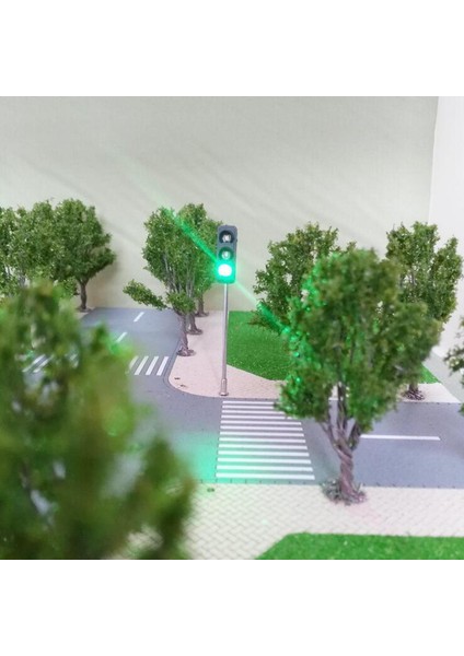 10 Adet Mini Trafik Işık Demiryolu 12 V Sinyal Işık Yapı Modeli 1: 100 (Yurt Dışından)