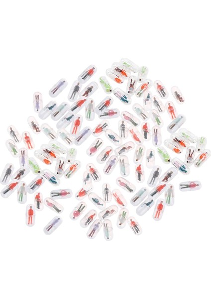 100 Adet Şeffaf Kapsül Kabuk Plastik Hap Konteyner Kılıfları Şişe (Yurt Dışından)