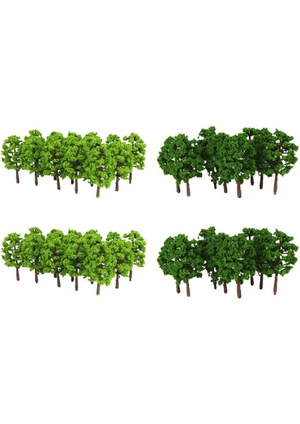 80 Parça Mini Model Ağaçları 1/150 Ölçekli Dıy Düzeni Park Bahçe Sahte Bitkiler (Yurt Dışından)