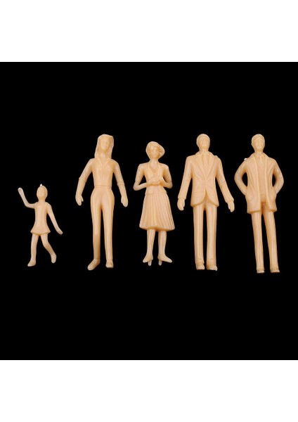 50 Adet Insanlar Action Figure Mini Yolcu Modeli Sokak Manzarası Boyasız (Yurt Dışından) modelleri