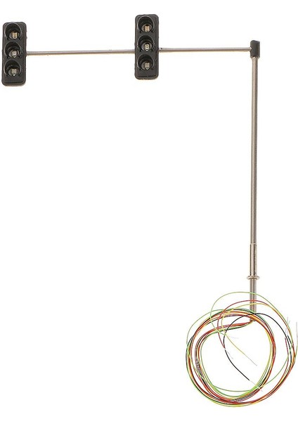 3 Trafik Işığı Ho Oo Ölçekli Model Demiryolu Geçiş LED Sokak Sinyali 7 cm 4 # (Yurt Dışından)