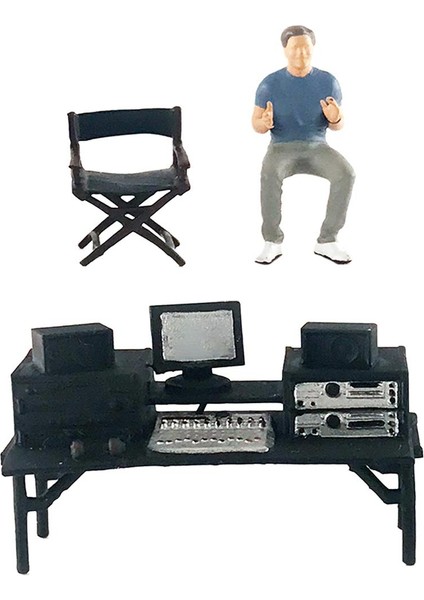 3x 1:64 1/64 Boyalı Şekil Insanlar Direktör Stüdyo Model Süsleme Xmas Gri (Yurt Dışından)