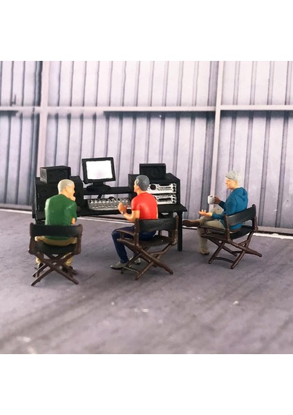 3x 1:64 1/64 Boyalı Şekil Insanlar Direktör Stüdyo Model Süsleme Xmas Gri (Yurt Dışından) modelleri