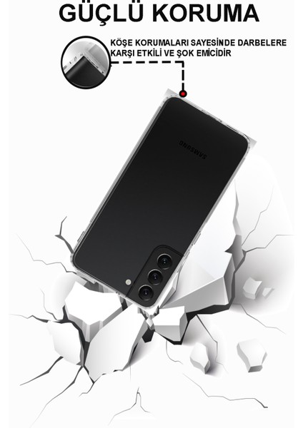 Samsung Galaxy S22 Plus Tıpalı Kamera Korumalı Şeffaf Premier Kılıf modelleri