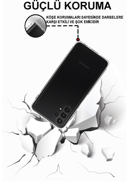Samsung Galaxy A13 4g Tıpalı Kamera Korumalı Şeffaf Premier ile Uyumlu Kılıf modelleri