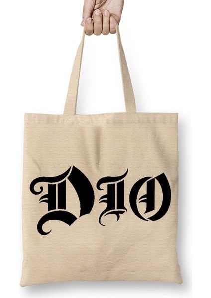 Dio Logo Rainbow Black Sabbath Iron Maiden Saxon Wasp Scorpions Accept Bez Çanta Uzun Saplı