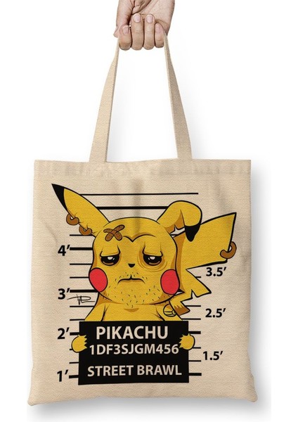 Pikachu Bad Boy Pokemon Bez Çanta Uzun Saplı