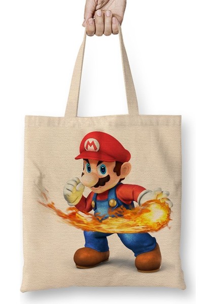 Süper Mario Atari Bez Çanta Uzun Saplı