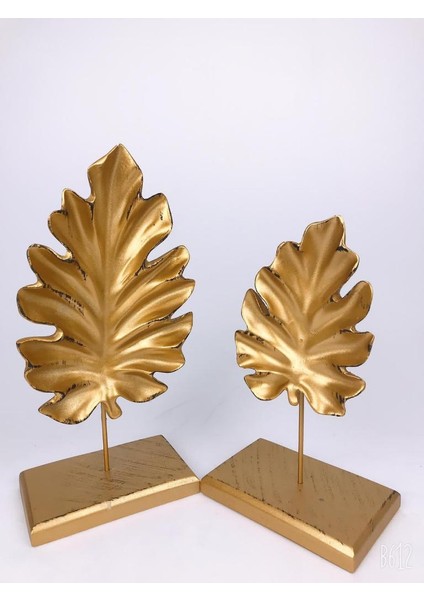 Tropikal 2 Li Kaideli Yaprak Gold Renk (Polyester) modelleri