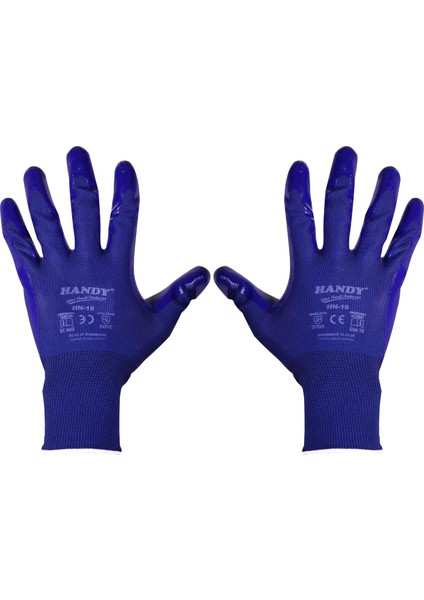 Handy Hn-16 Nitril Kaplama Iş Eldiveni Sanayi Inşaat Usta Eldiven 10/xl (1 Çift)