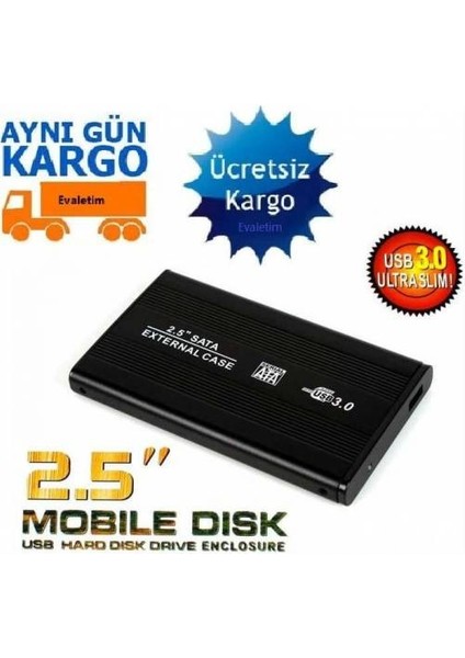 2.5" USB 3.0 Harici Harddisk HDD Kutusu Sata Disk 4515