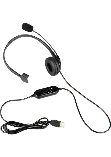 Mikrofon ile USB Kulaklık Gürültü Iptal Pc / Laptop Kulaklık Ev Ofis Için (Yurt Dışından)