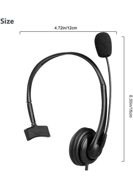 Mikrofon ile USB Kulaklık Gürültü Iptal Pc / Laptop Kulaklık Ev Ofis Için (Yurt Dışından)