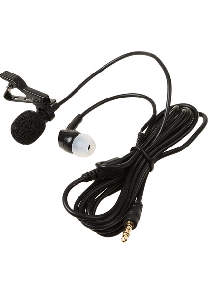 Dizüstü Bilgisayar Için Harici Klip-On Lapel Kravat Mikrofon Pc Mac Bilgisayar Smartphone Siyah (Yurt Dışından)