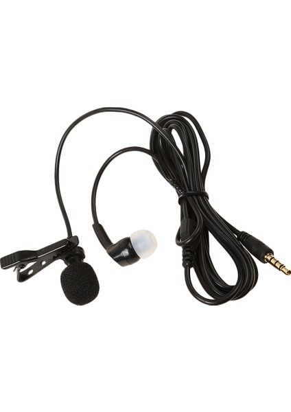 Dizüstü Bilgisayar Için Harici Klip-On Lapel Kravat Mikrofon Pc Mac Bilgisayar Smartphone Siyah (Yurt Dışından)
