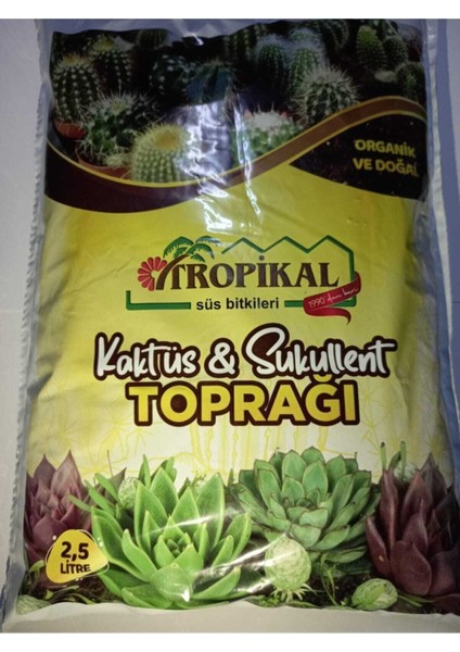 Tropıkal Kaktüs ve Sukulent Için Özel Toprak KARIŞIMI+500 Ml. Özel Sıvı Besin fiyatları