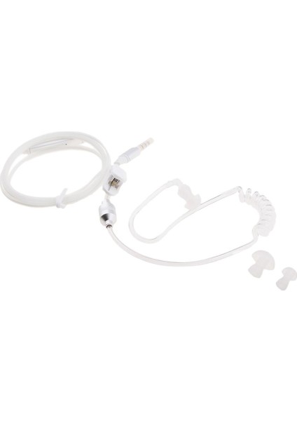 Spiral Akustik Hollow Hava Tüpü Anti-Radyasyon Kulaklık Kulaklık Mic, 3.5mm Mono Bodyguard Kulaklık Güvenlik Kulaklık Anti-Radyasyon Kulaklık Beyaz Beyaz (Yurt Dışından) fırsatları