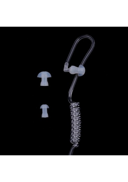 Spiral Akustik Hollow Hava Tüpü Anti-Radyasyon Kulaklık Kulaklık Mic, 3.5mm Mono Bodyguard Kulaklık Güvenlik Kulaklık Anti-Radyasyon Kulaklık Beyaz Beyaz (Yurt Dışından) indirimleri