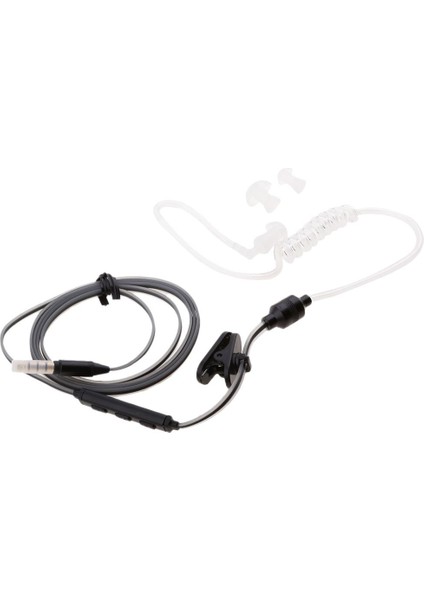 Anti-Radyasyon Mono Kulaklık, 3.5mm Stereo Akustik Hollow Hava Tüpü Kablolu Kulaklık Kulakiçi, El-Serbest Kulaklık ile Mikrofonlu ve Kapalı Cevap Anahtarı Siyah Siyah (Yurt Dışından)