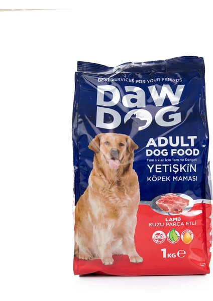 Dawdog 1kg. Köpek Maması Kuzu Etli -Yetişkin