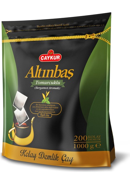 Altınbaş Bergomatlı Demlik Poşet Çay 1kg 200 Adet