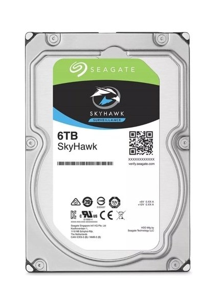 Skyhawk 3.5" 6TB 256MB ST6000Vx001 5900RPM Güvenlik HDD