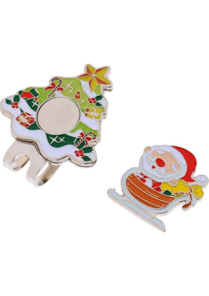 Cadılar Bayramı Balkabağı ve Noel Baba Golf Topu Marker Şapka Klip ile Noel modelleri