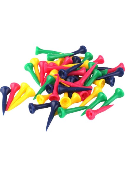 Paketi 50 Adet Karışık Renkler Plastik Mezun Golf Tees 40MM Golfçü Aksesuarları modelleri
