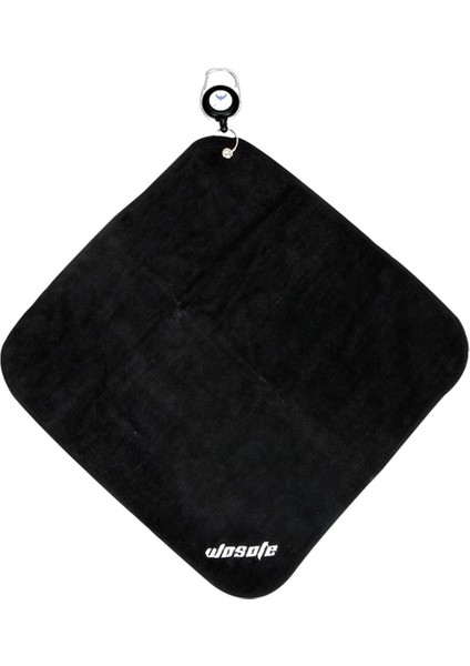 Karabina Mikrofiber Golf Havlusu Golf Çantaları Için Karabina Kanca Spor Salonu Havlu Siyah