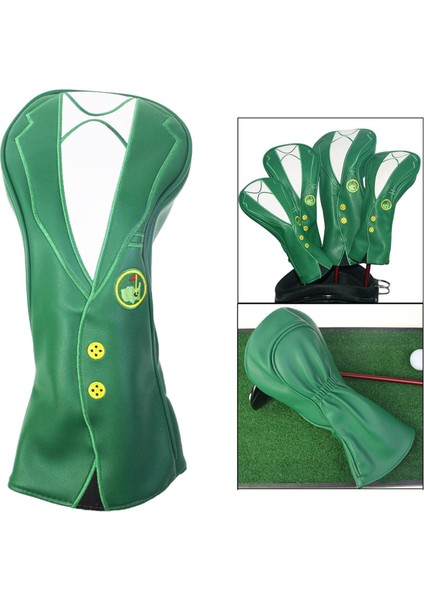 Golf Ahşap Headcover Sürücüleri Fairway Başkanı Kapak W / No. No. Tag Guard No.1 Kapsar