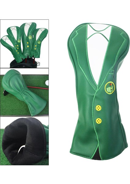 Golf Ahşap Headcover Sürücüleri Fairway Başkanı Kapak W / No. No. Tag Guard No.1 Kapsar