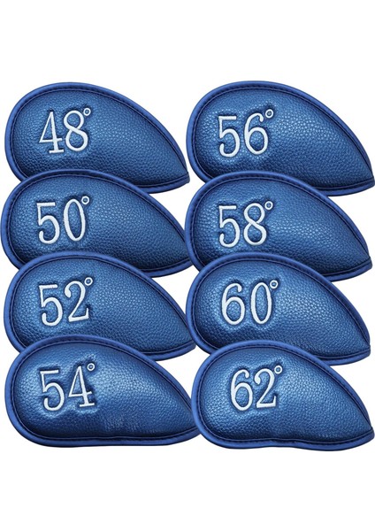 Golf Demir Kafa Kapakları 8 Adet 1 Set Koruyucu Kılıf Aksesuarları Kireye Dayanıklı Mavi fiyatları