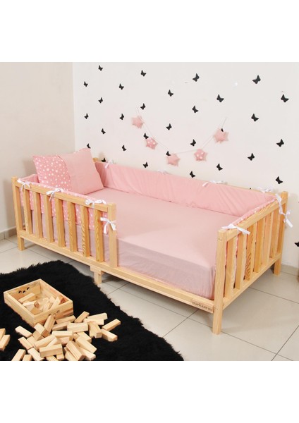 Montessori Yatak Çocuk Doğal Çam 90X190 Karyola Nil
